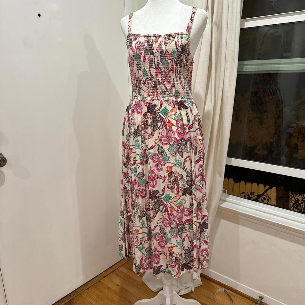 Old Navy pink & green floral dress